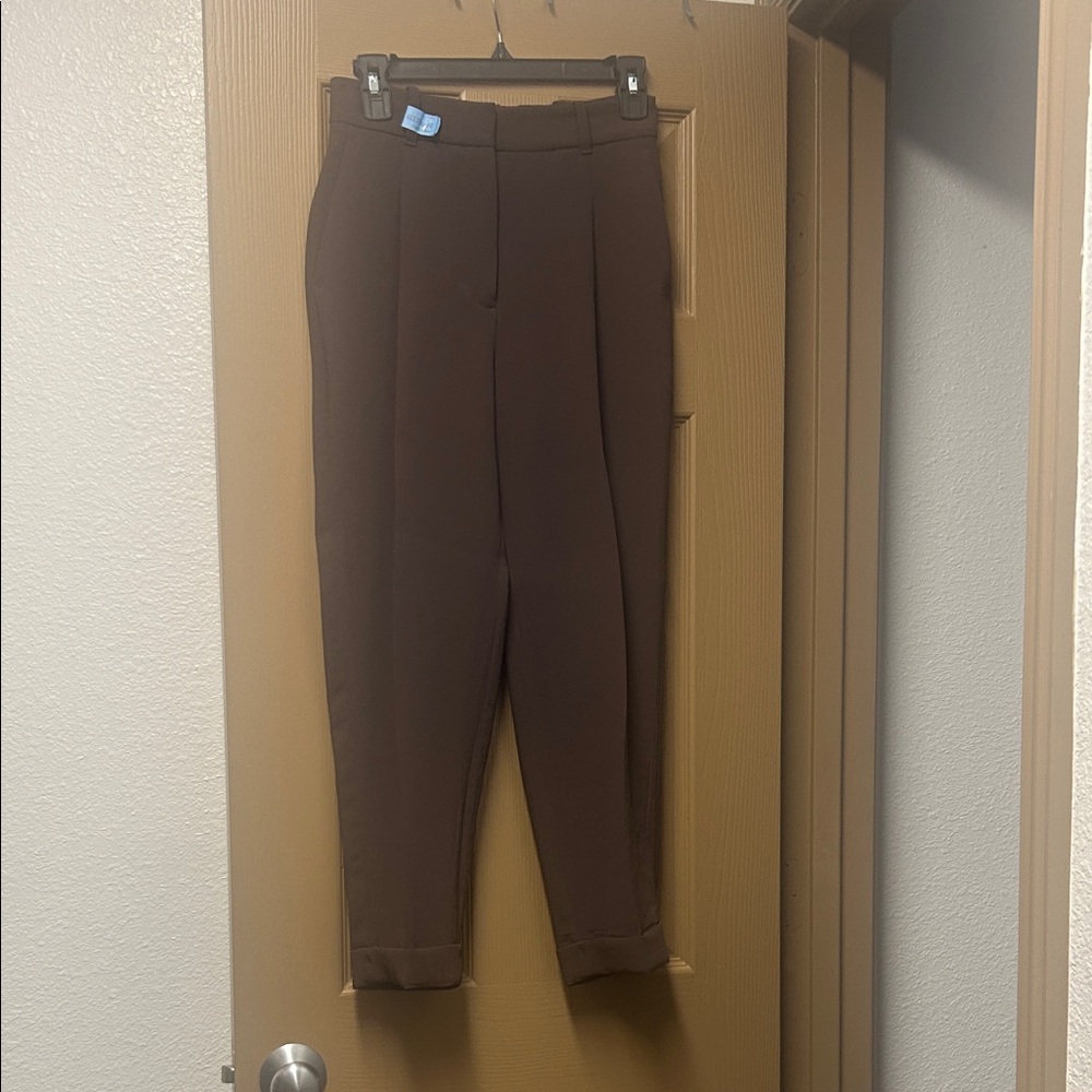 Aritzia Carrot Brown Trousers